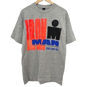 Vintage 1990 Ironman Triathlon Kona Hawaii Short Sleeve Graphic T-Shirt XL
